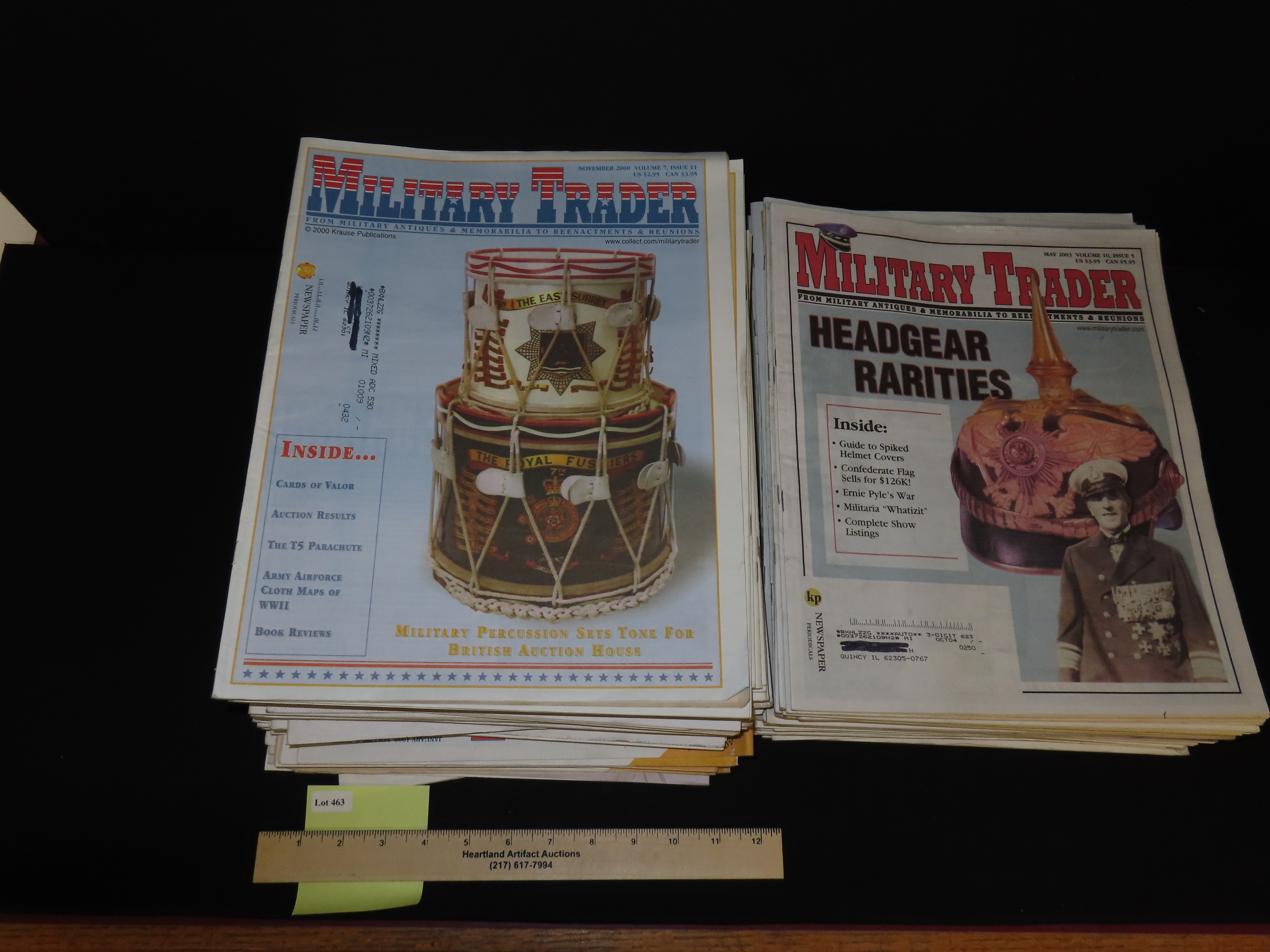 MILITARY TRADER FROM MILITARY ANTIQUES AND MEMORABILIA TO REENACTMENTS AND REUNIONS LOT OF 73