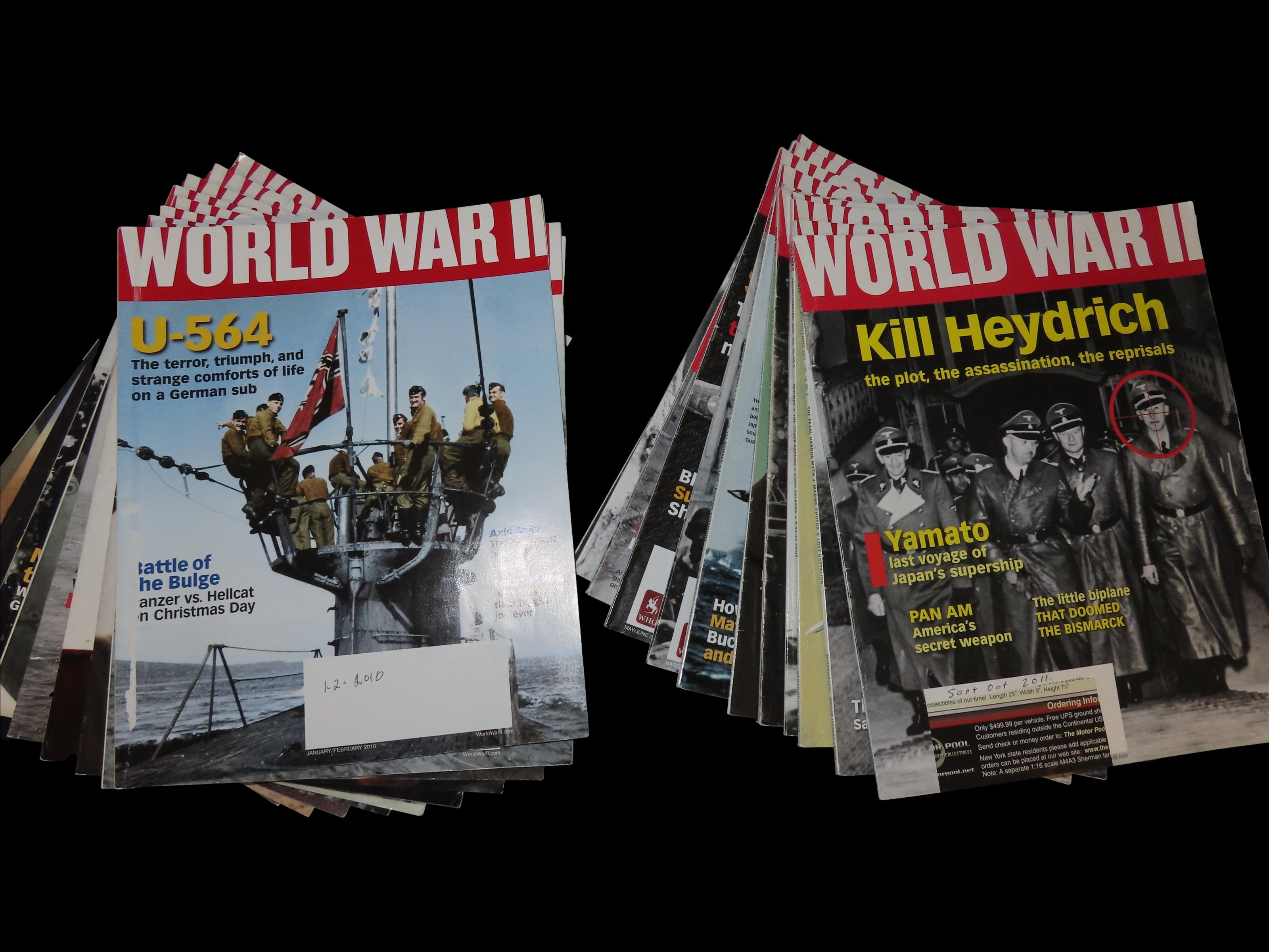 WORLD WAR II, LOT OF MULTIPLE MAGAZINES