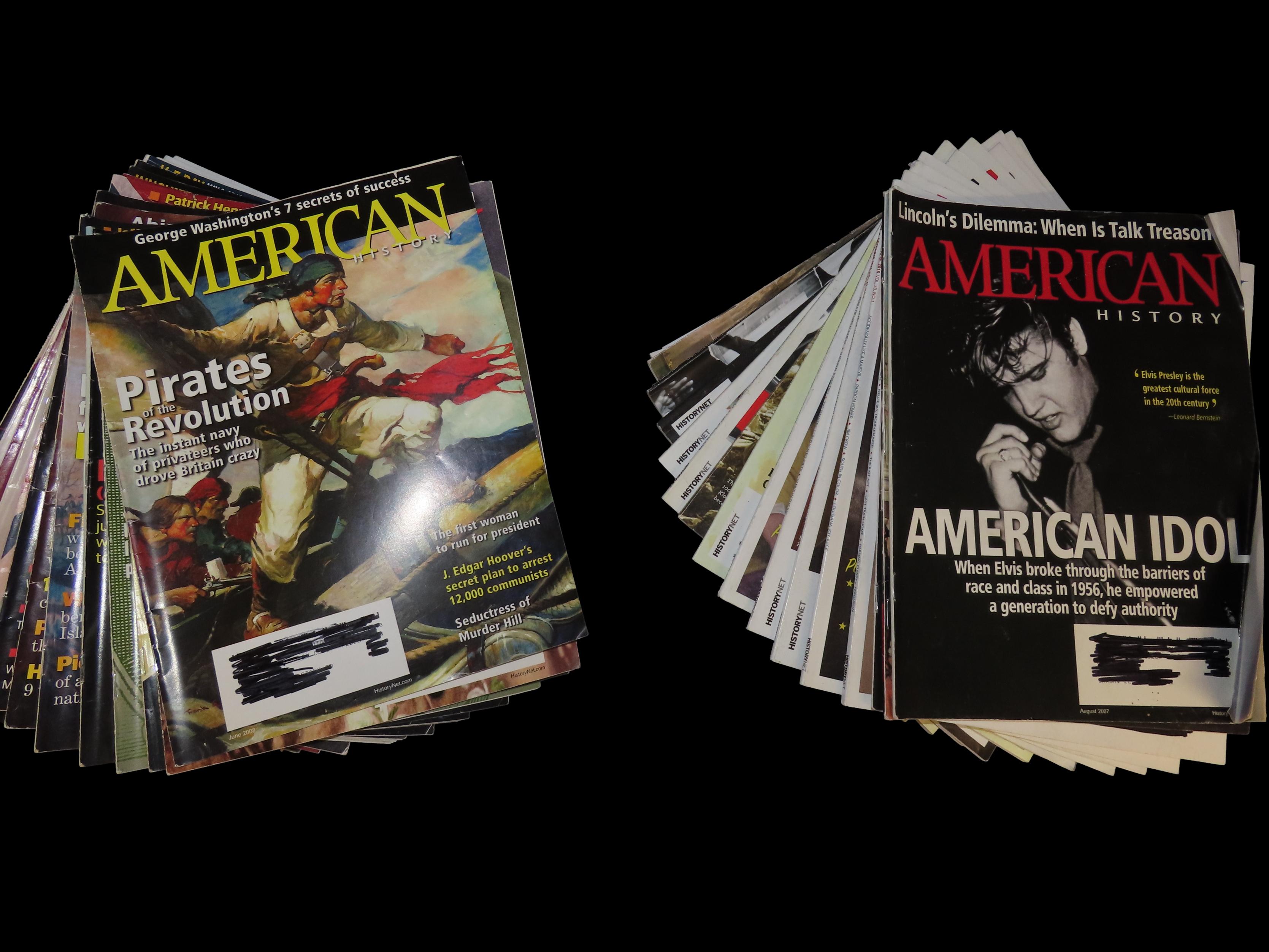 AMERICAN HISTORY LOT OF MULTIPLE MAGAZINES
