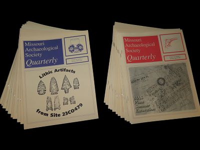MISSOURI ARCHAEOLOGICAL SOCIETY QUARTERLY, LOT OF MULTIPLES MAGAZINES