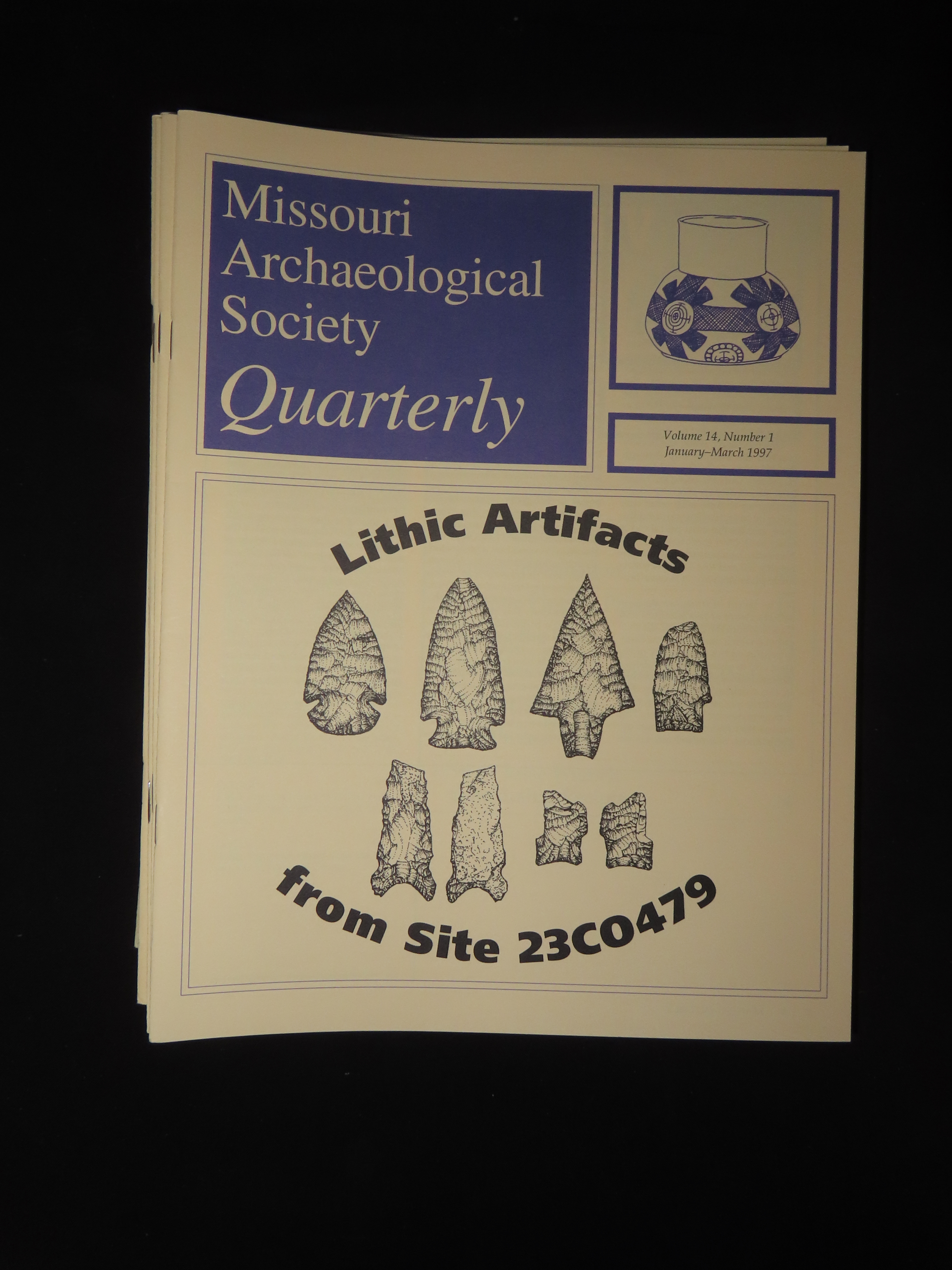 MISSOURI ARCHAEOLOGICAL SOCIETY QUARTERLY, LOT OF MULTIPLES MAGAZINES