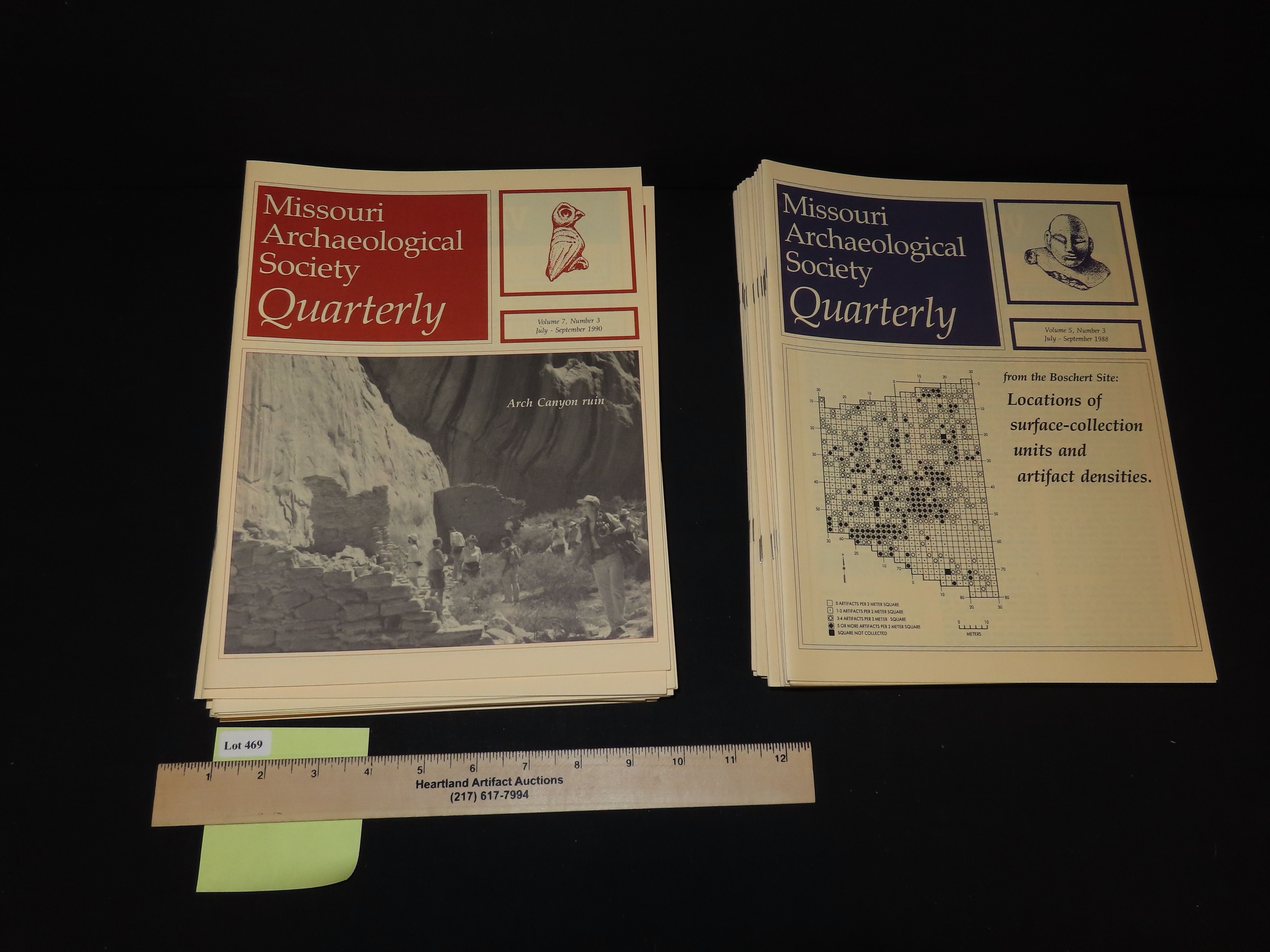 MISSOURI ARCHAEOLOGICAL SOCIETY QUARTERLY, LOT OF MULTIPLES MAGAZINES