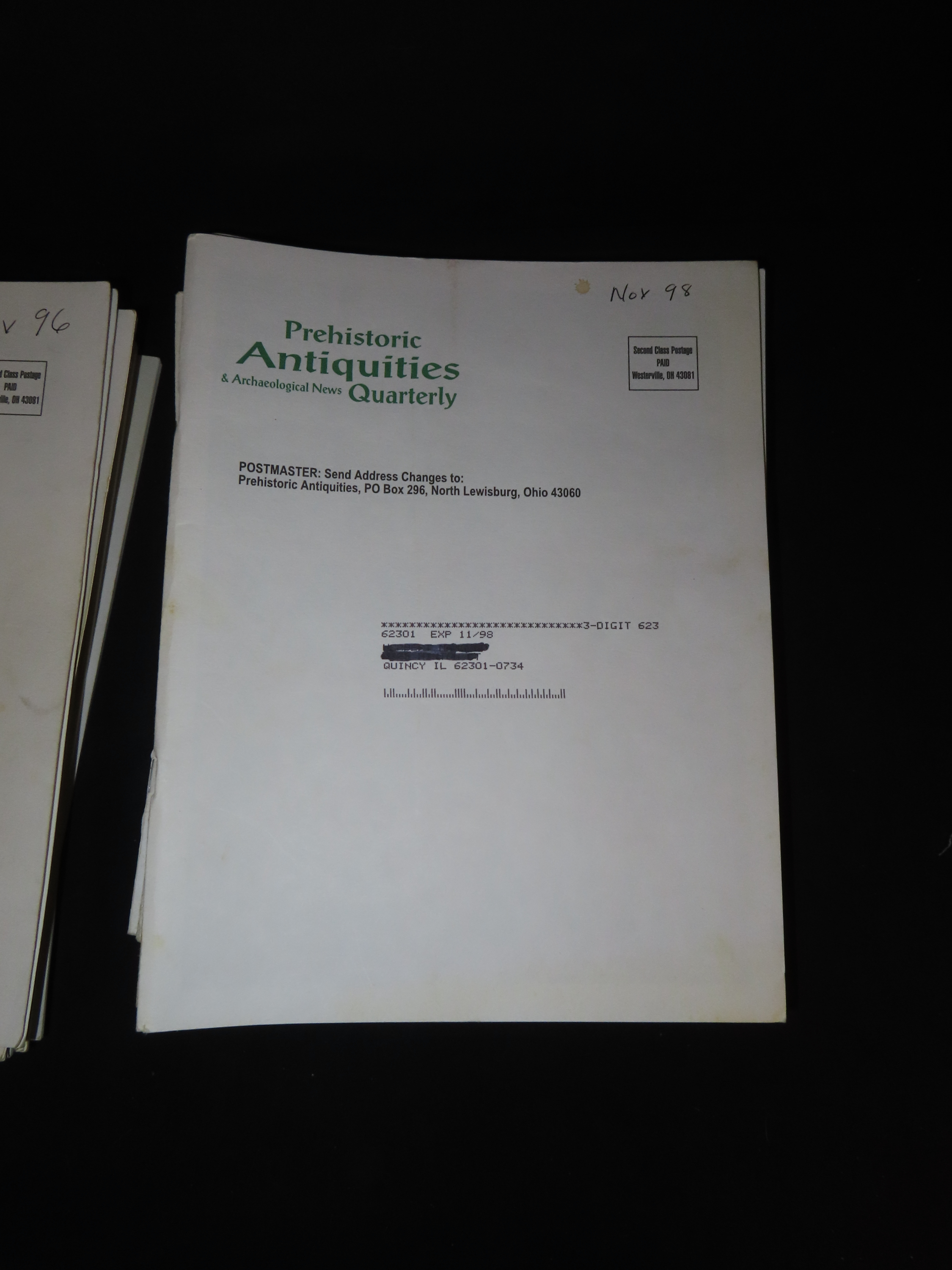 PREHISTORIC ANTIQUITIES AND ARCHAEOLOGICAL NEWS, LOT OF MULTIPLE MAGAZINES