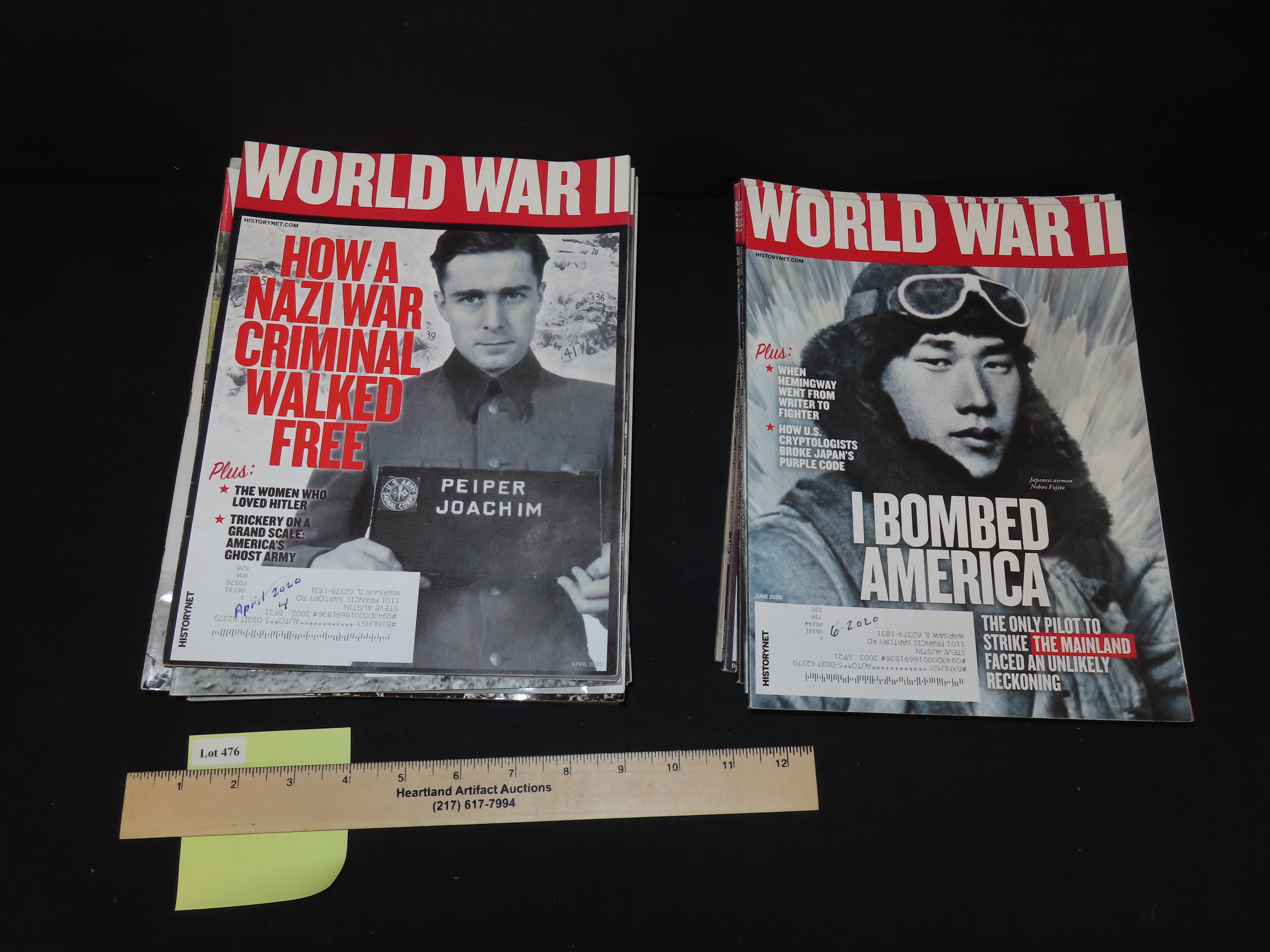 WORLD WAR II, LOT OF MULTIPLE MAGAZINES