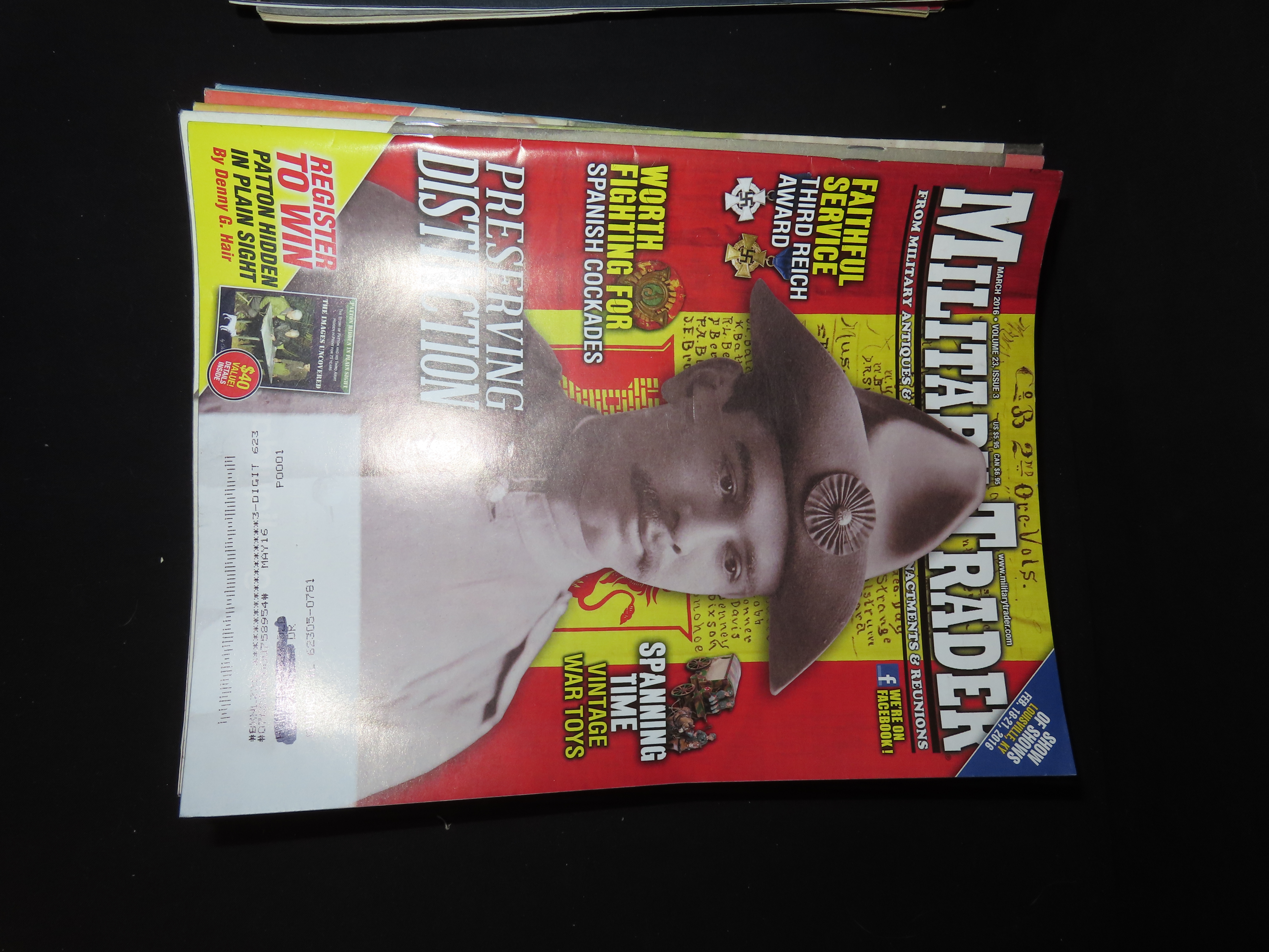 MILITARY TRADER FROM MILITARY ANTIQUES AND MEMORABILIA TO REENACTMENTS AND REUNIONS, LOT OF MUTIPLE MAGAZINES