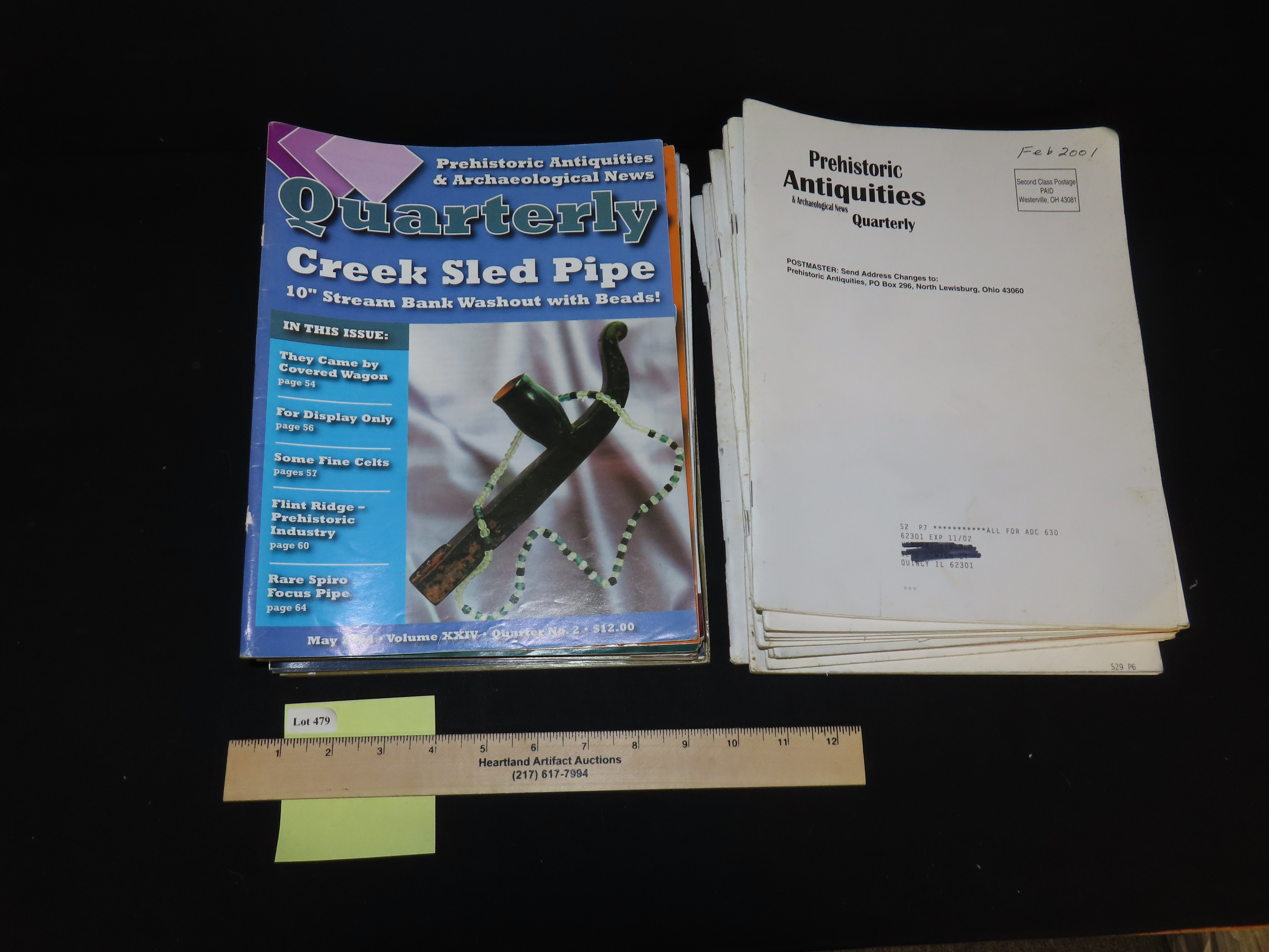 PREHISTORIC ANTIQUITIES AND ARCHAEOLOGICAL NEWS QUARTERLY, LOT OF MULTIPLE MAGAZINES