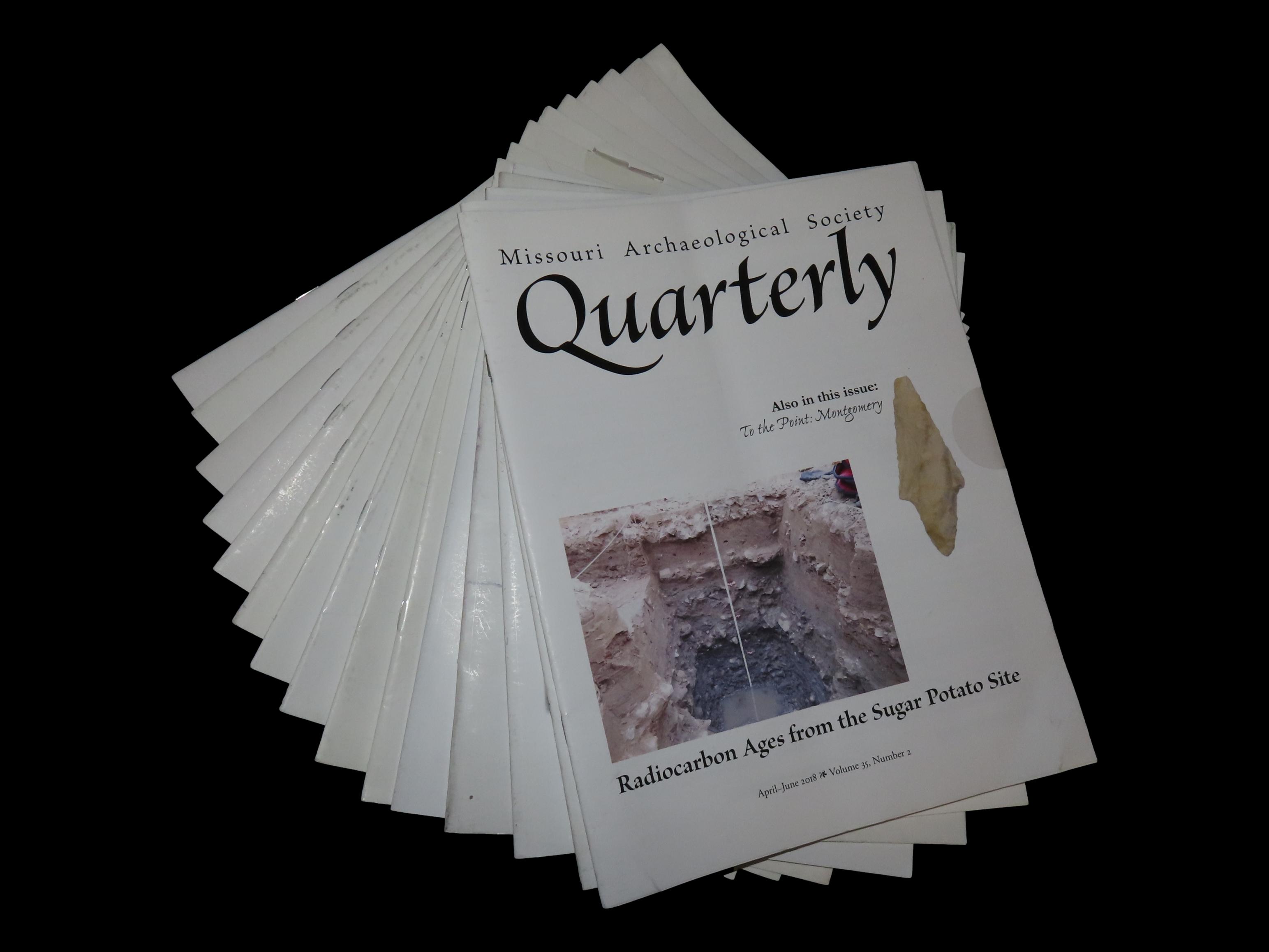 MISSOURI ARCHAEOLOGICAL SOCIETY QUARTERLY, LOT OF MULTIPLES MAGAZINES