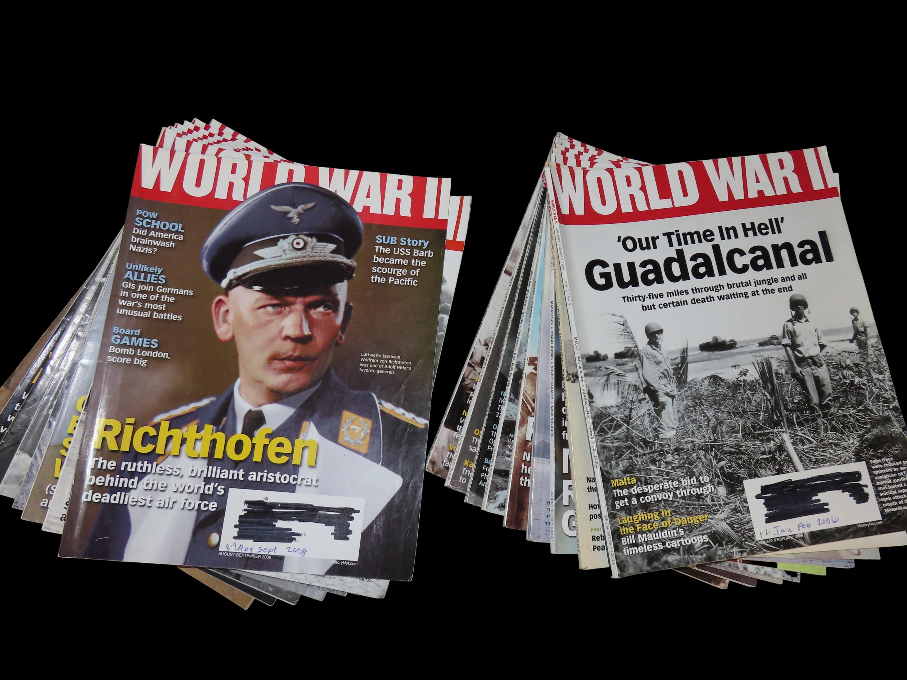 WORLD WAR II, LOT OF MULTIPLE MAGAZINES
