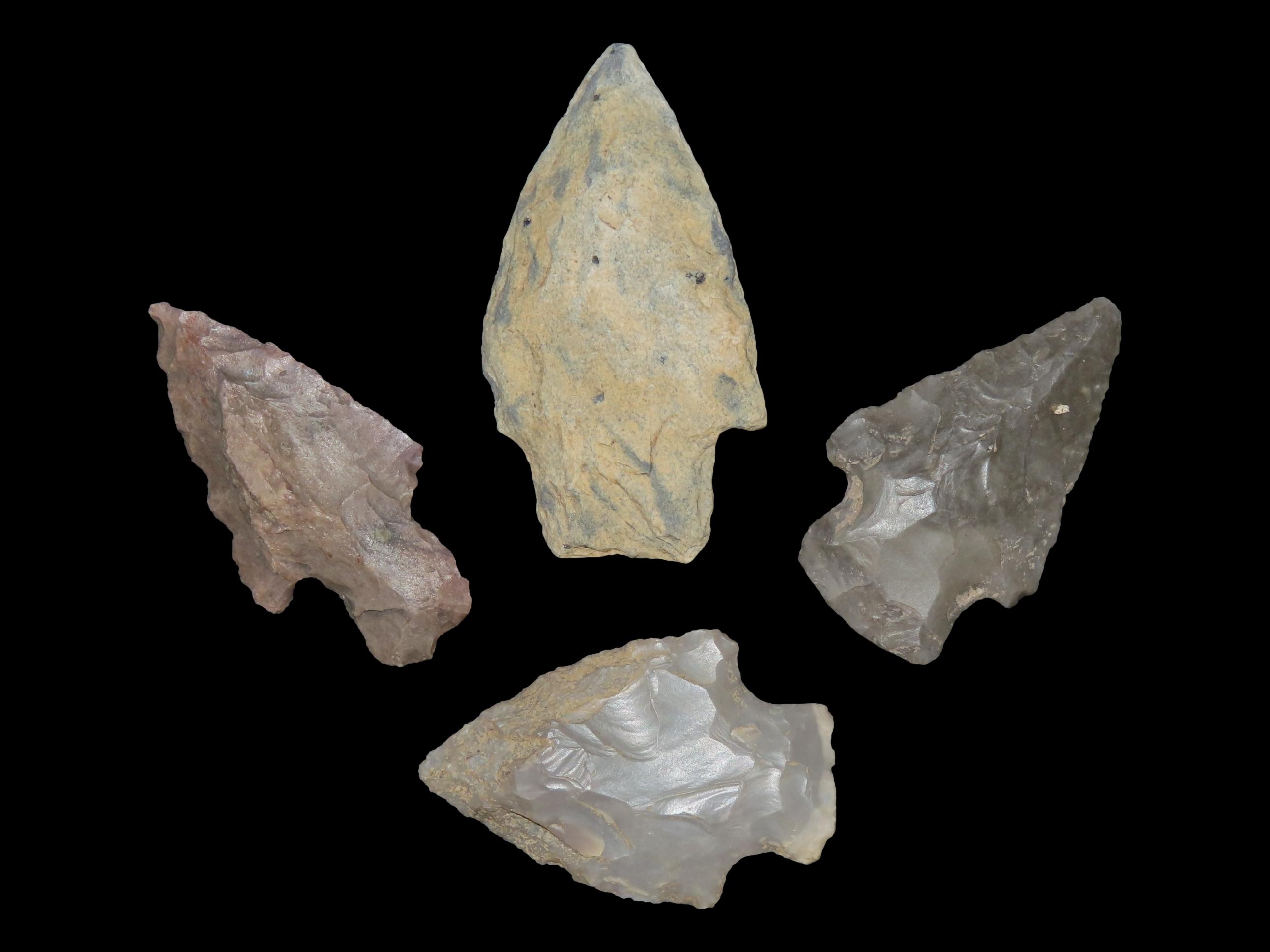 Lot of 4 Misc. Arrowheads from Penn.