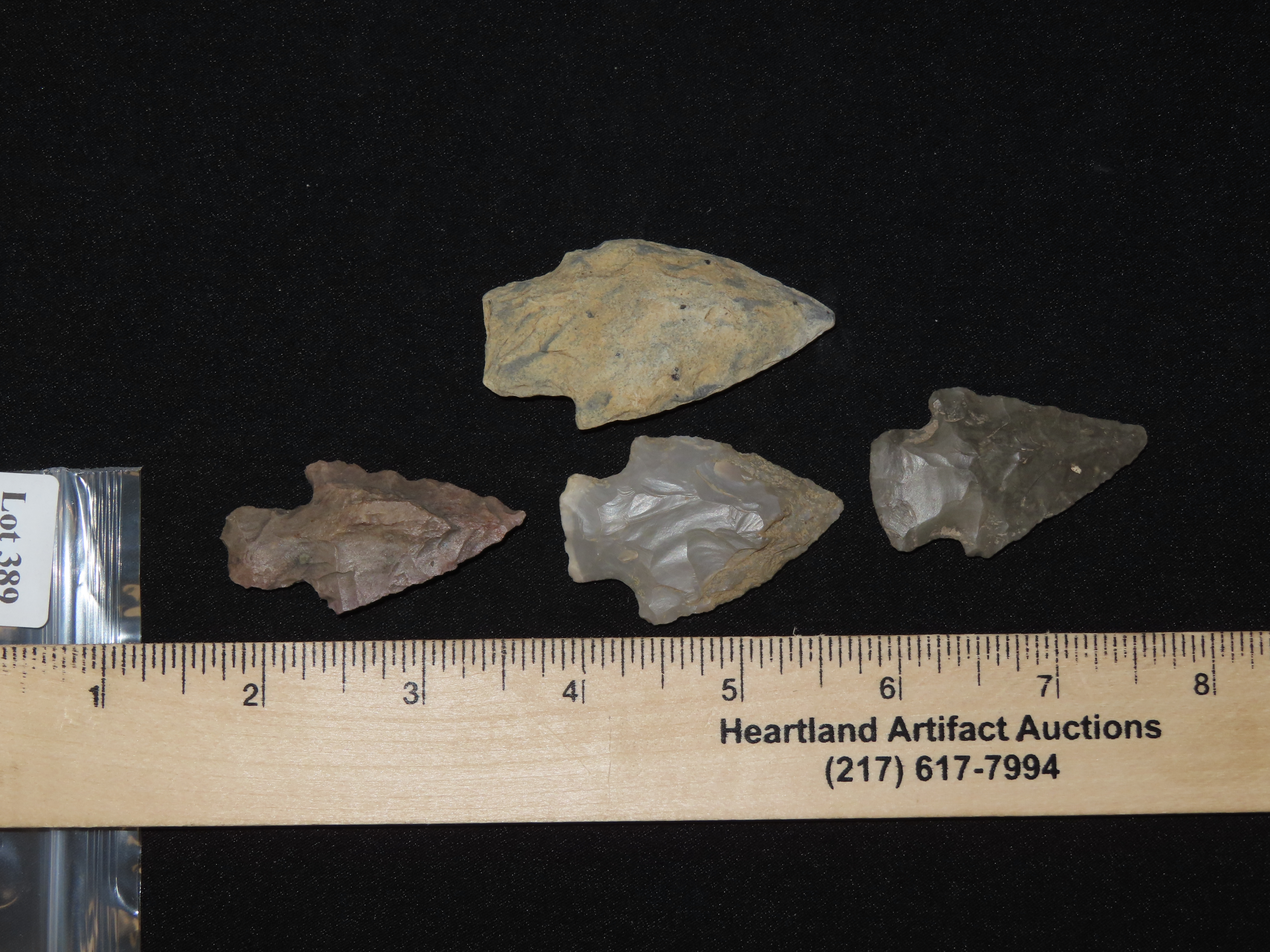 Lot of 4 Misc. Arrowheads from Penn.