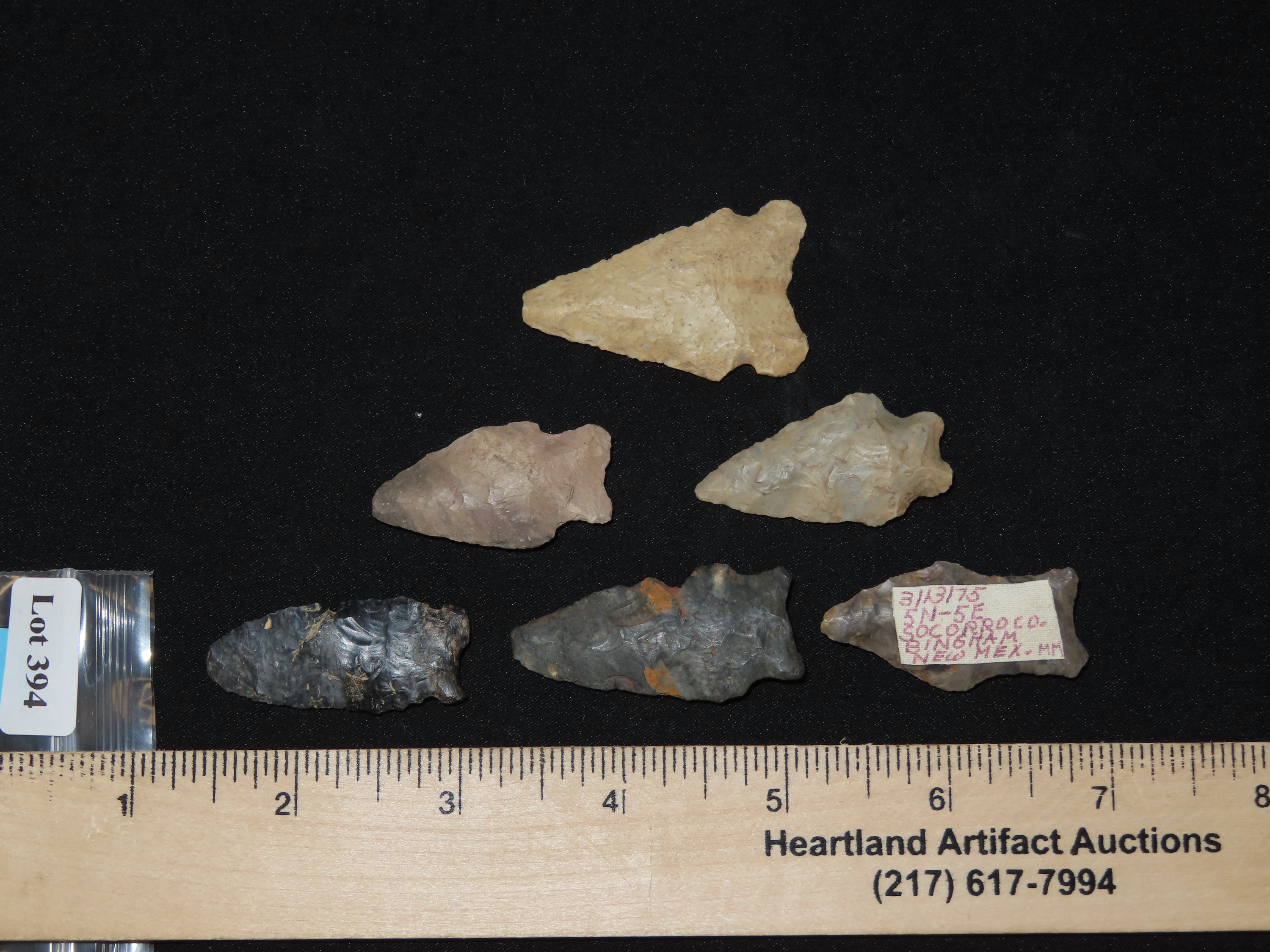 Lot of Archaic / Woodland Arrowheads from Ohio and New Mexico