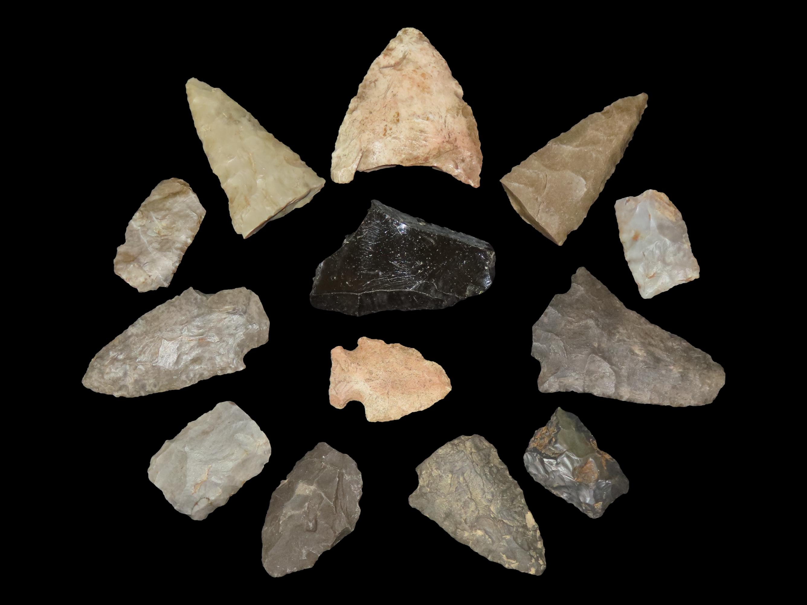 Lot of Misc. Broken Arrowheads from North America