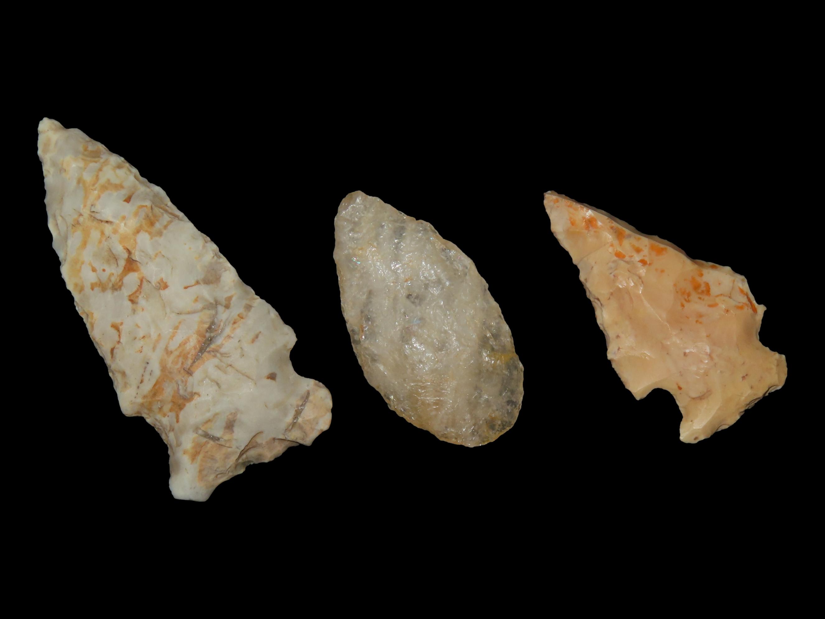 Lot of 3 Archaic / Woodland Arrowheads Penn.