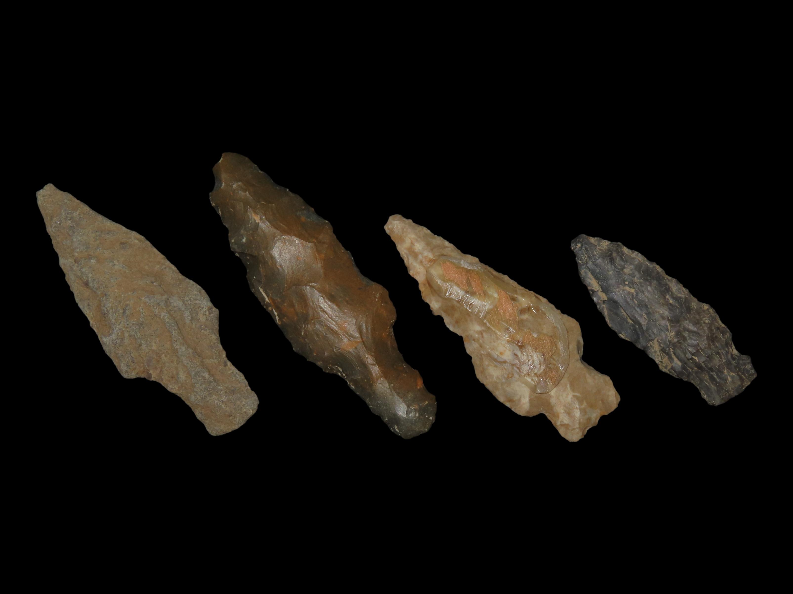 Lot of 4 Square Stem Points from Penn.