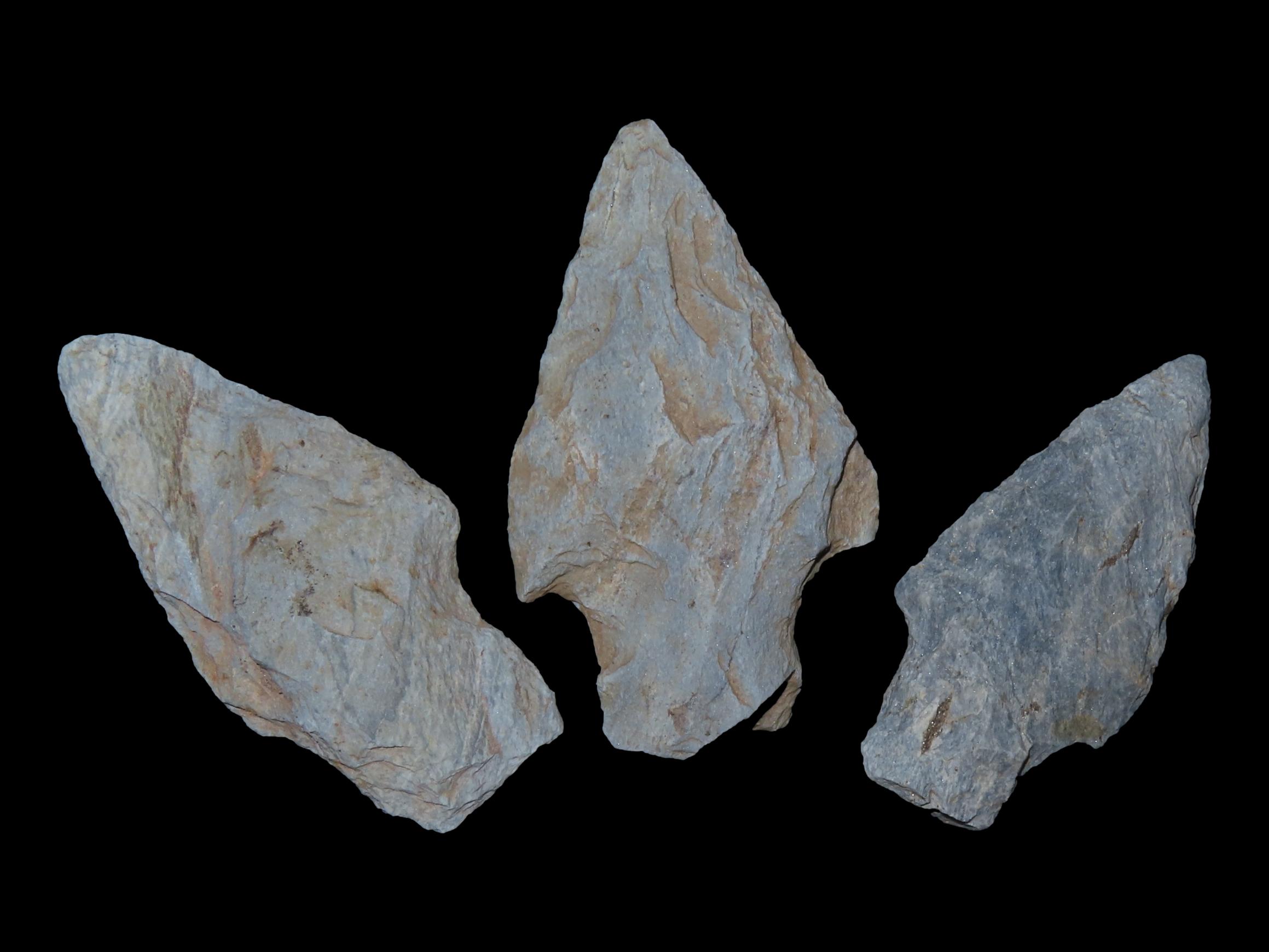 Lot of 3 Square Stem Points from Penn.