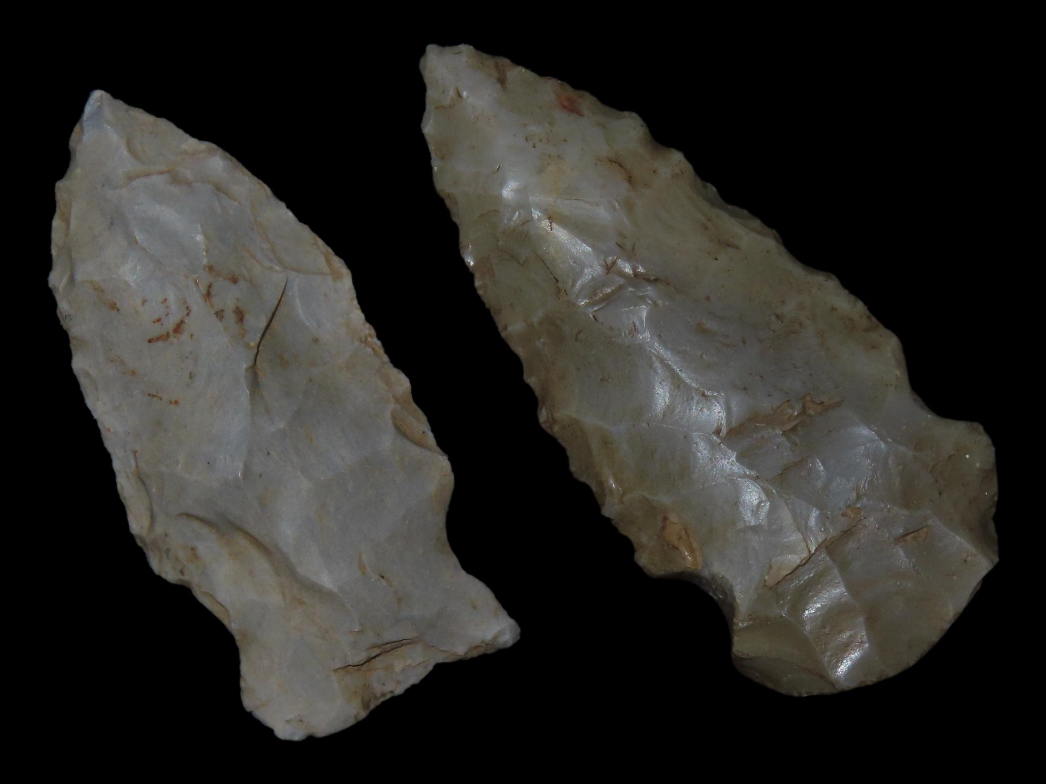 Lot of 2 Archaic Arrowheads, Penn.