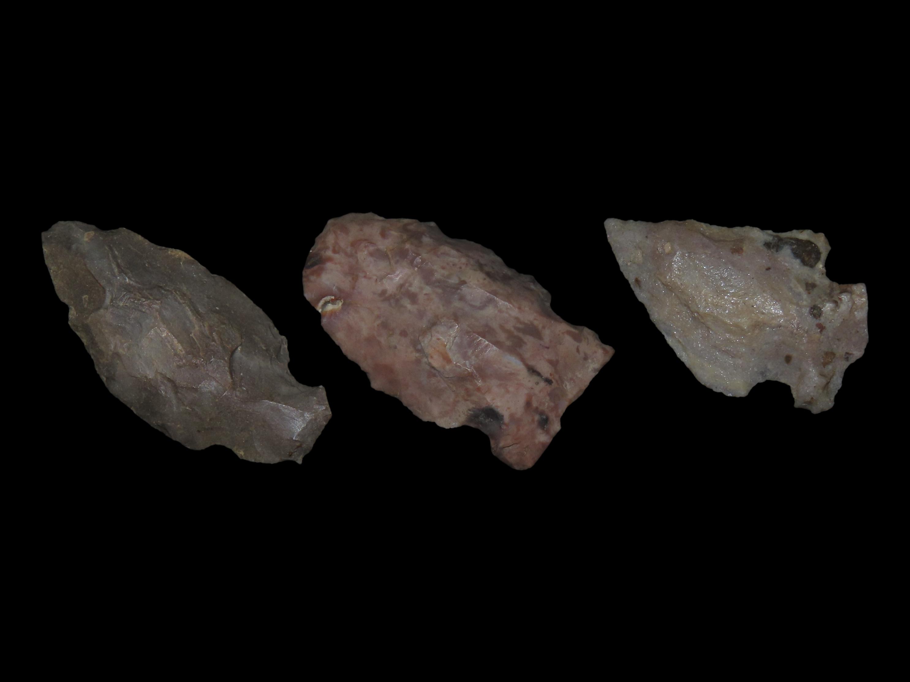 Lot of 3 Archaic Arrowheads, Penn.