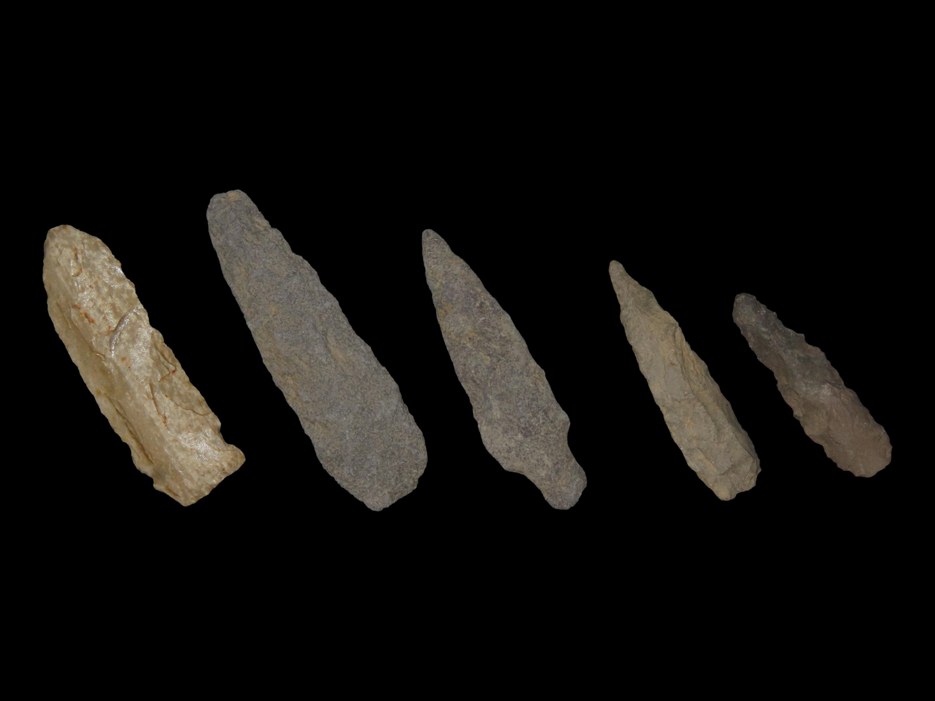 Lot of 5 Pts Archaic Arrowheads from Penn.
