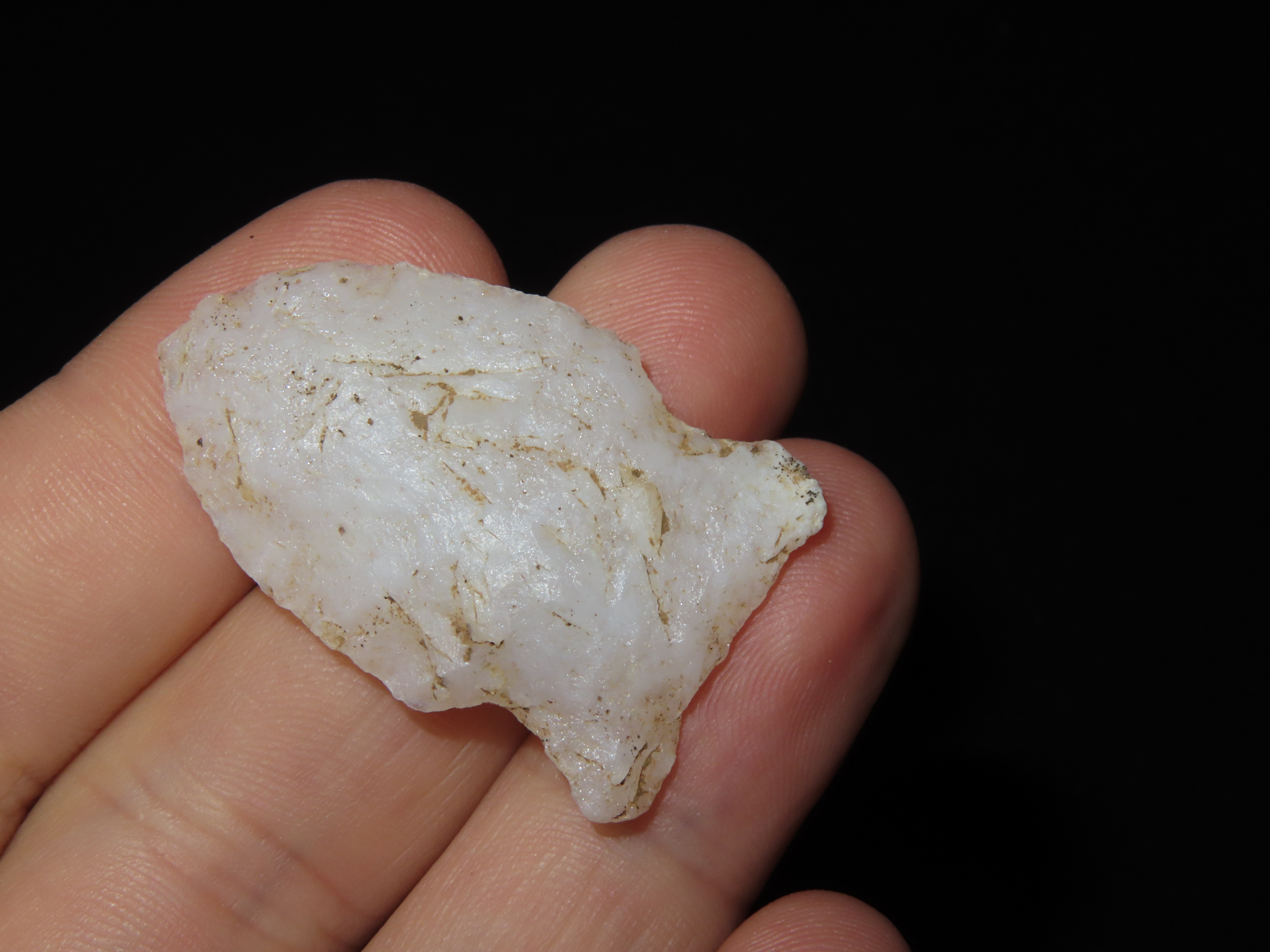 1 1/2" Quartz Archaic Point, Penn.