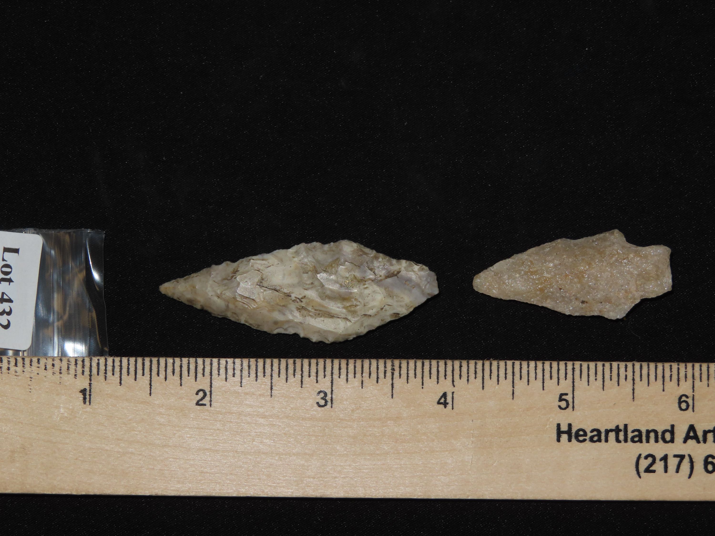 Lot of Two Archaic Arrowheads from Penn.