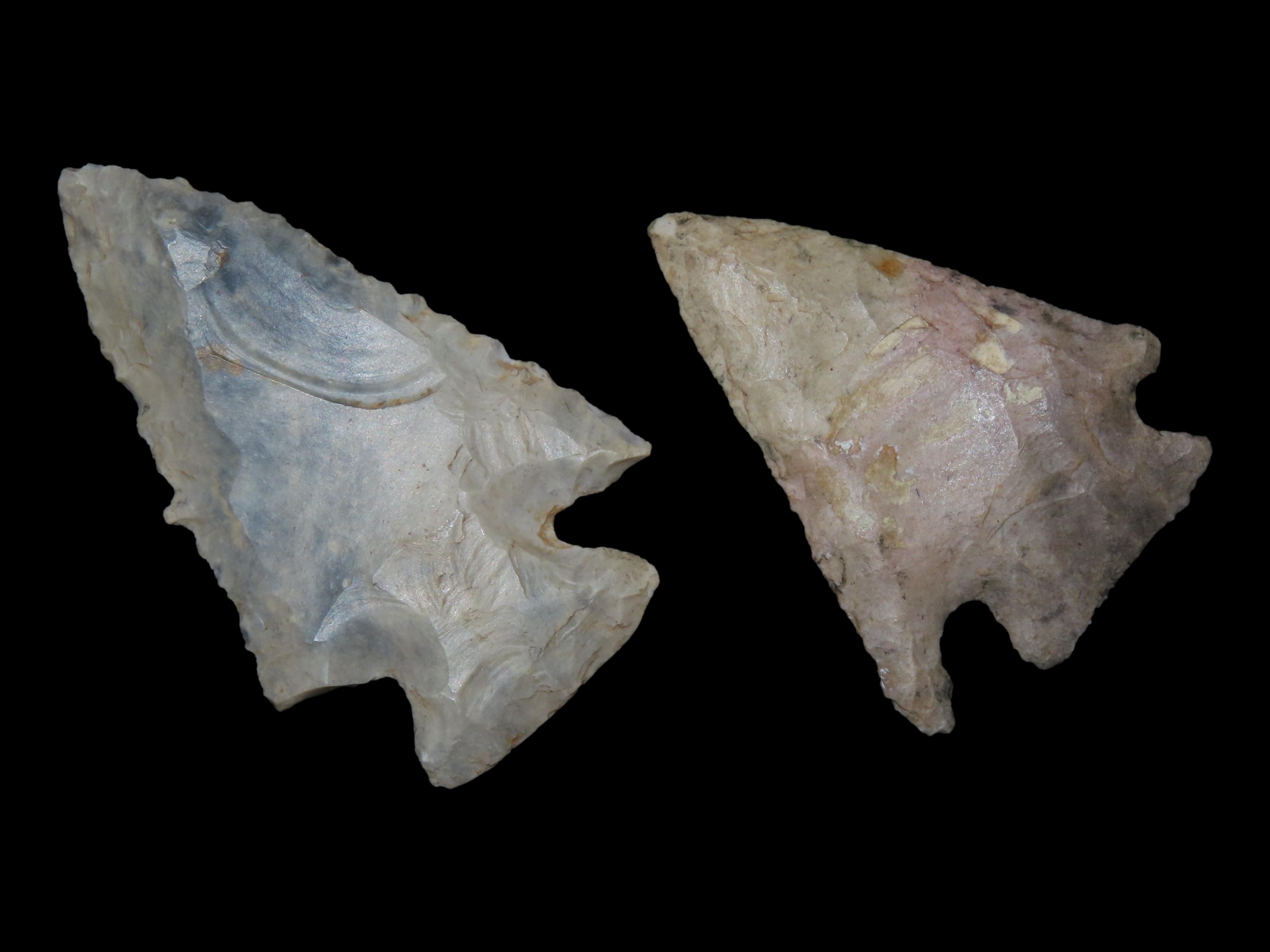 Lot of Two Archaic Arrowheads from Penn.