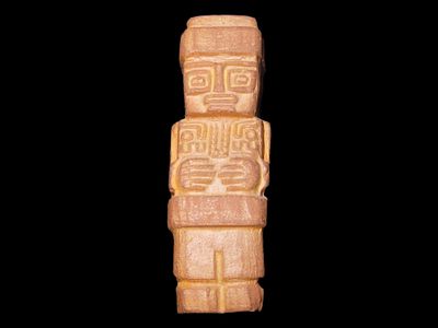 1 15/16" Tall Pre-Columbian Clay Figurine