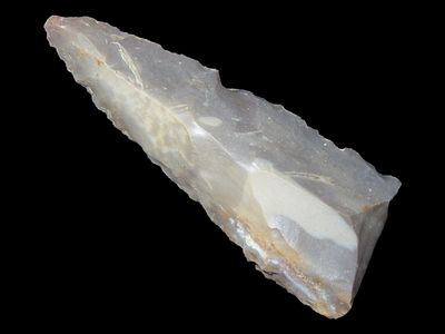 2 1/2" Paleolithic to Neolithic Triangular Knife, Found in Denmark, Northern Europe