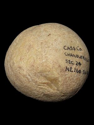 2 1/2" White Quartz Cone, Found in Cass Co., Illinois, Chandlerville Township, Sec. 24, NE 160 