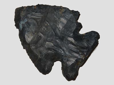 2 1/2" x 2 1/8" Thebes, Coshocton Co., Ohio, Glued