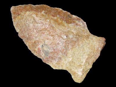 1 5/8" x 7/8" Matanza, Creek-Stained, Found by Michael Koch, Brown Co., Illinois