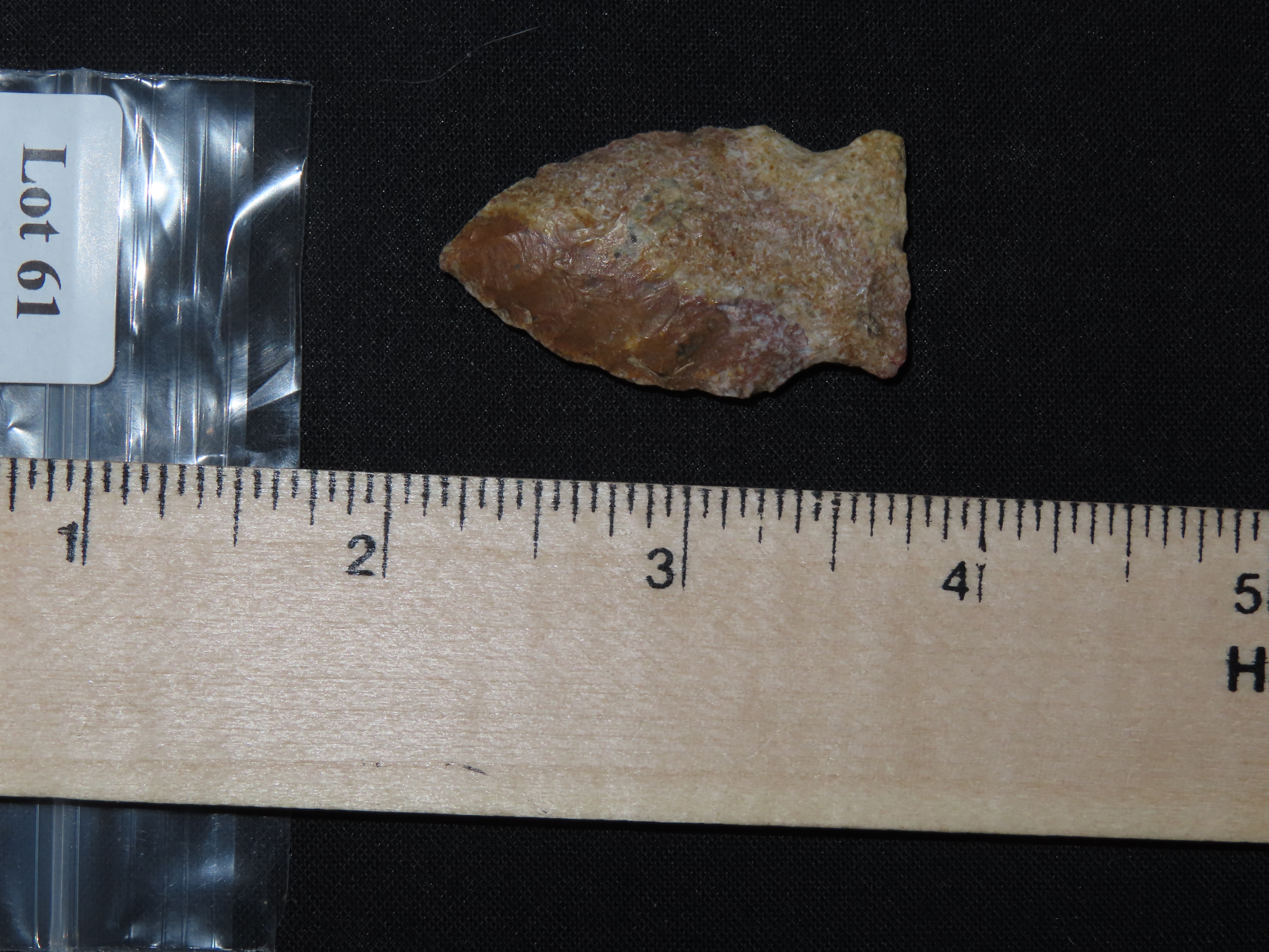 1 5/8" x 7/8" Matanza, Creek-Stained, Found by Michael Koch, Brown Co., Illinois