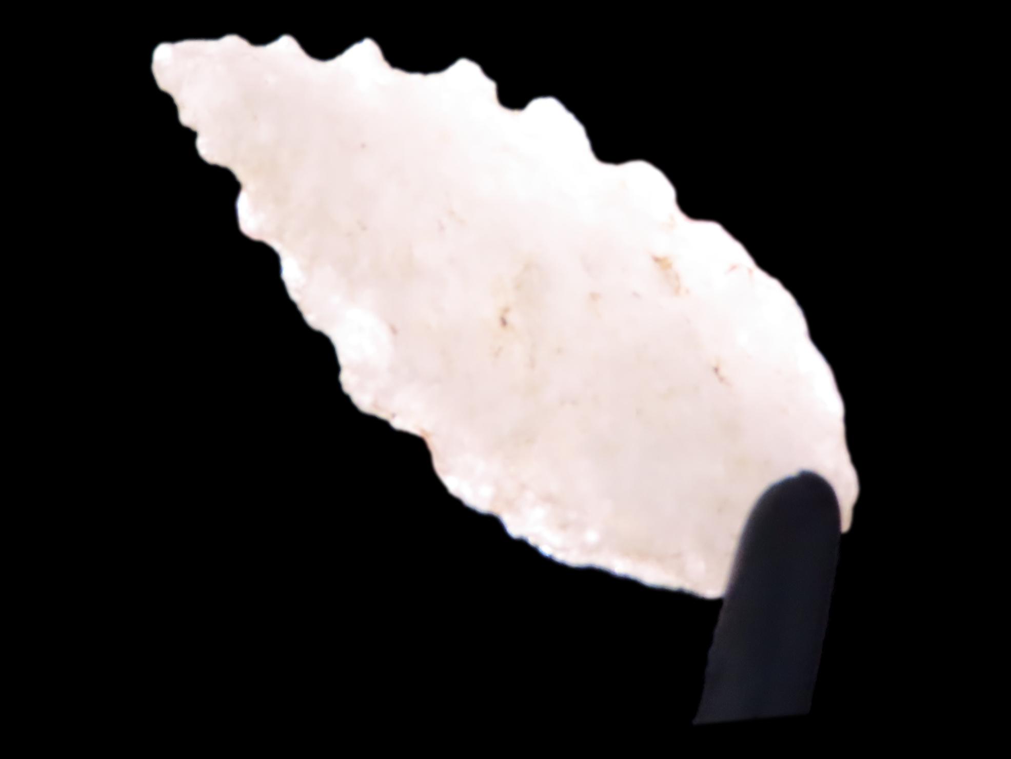 1 7/16" Serrated Crystal Quartz, North Carolina