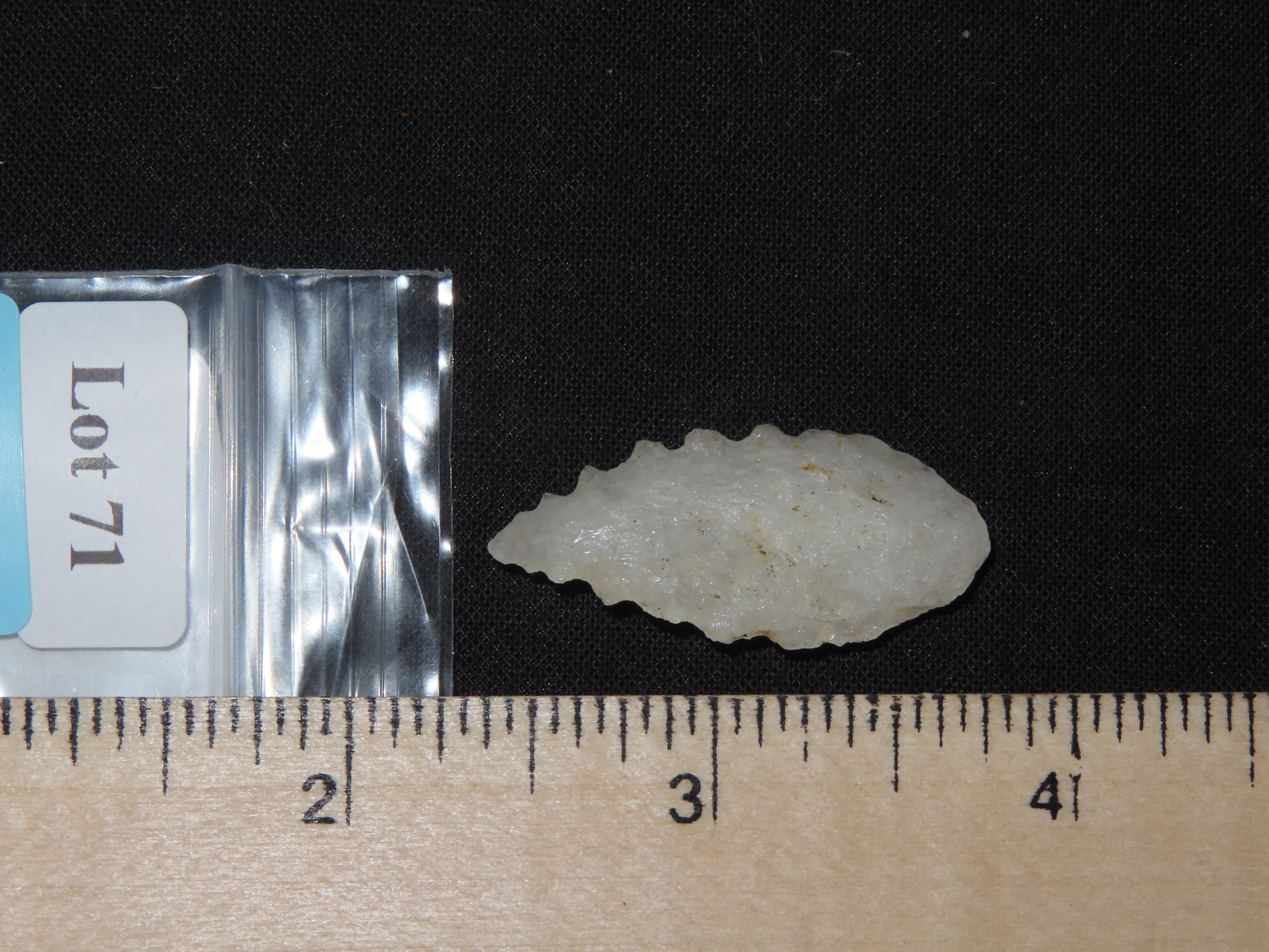 1 7/16" Serrated Crystal Quartz, North Carolina