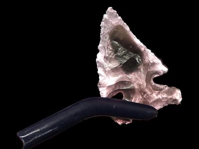 1 1/4" x 3/4" Elko Corner Notch, Obsidian, Oregon