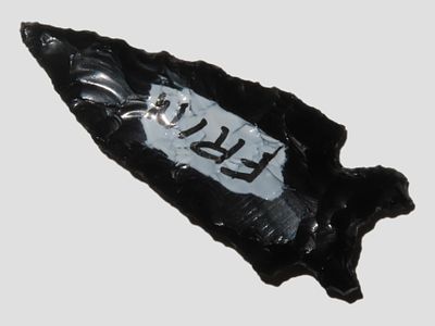 1 5/8" Elko Corner Notch, Obsidian, Oregon
