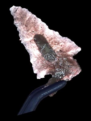 2" Northern Side Notch, Obsidian, Oregon