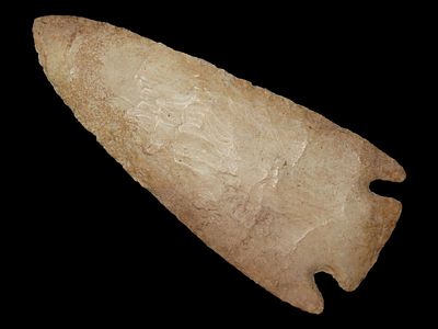 6" Mackinac Blade, Illinois, Ex. Tracey Kauffman, Three Minor Areas of Restoration