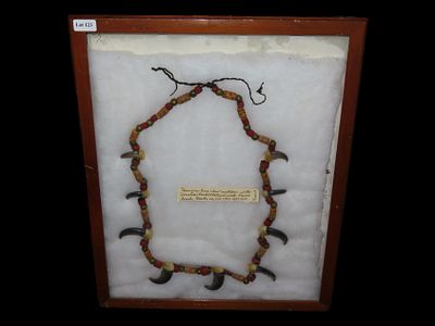 Sioux Bear Claw Necklace with Venetian and Glass Beads