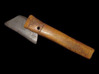 6" Bone Knife with Slate Insert, St. Lawrence Island, Alaska