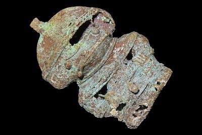 1 3/4" Pre-Columbian Zoomorphic Effigy Pendant, Copper, South America
