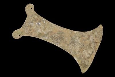 6 1/2" Zoomorphic Effigy Tumi, Motley COA, Copper, Peru