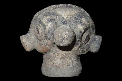 1 7/8" Pre-Columbian Effigy Pottery Head, Western Mexico
