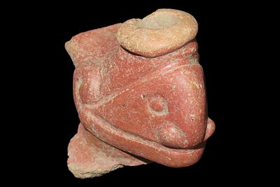 2 1/8" Pre-Columbian Effigy Pottery Head