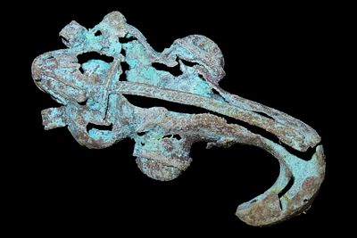 2 1/8" Pre-Columbian Zoomorphic Effigy Pendant, Copper, Central America