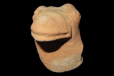 2 1/8" Pre-Columbian Effigy Pottery Head, Western Mexico