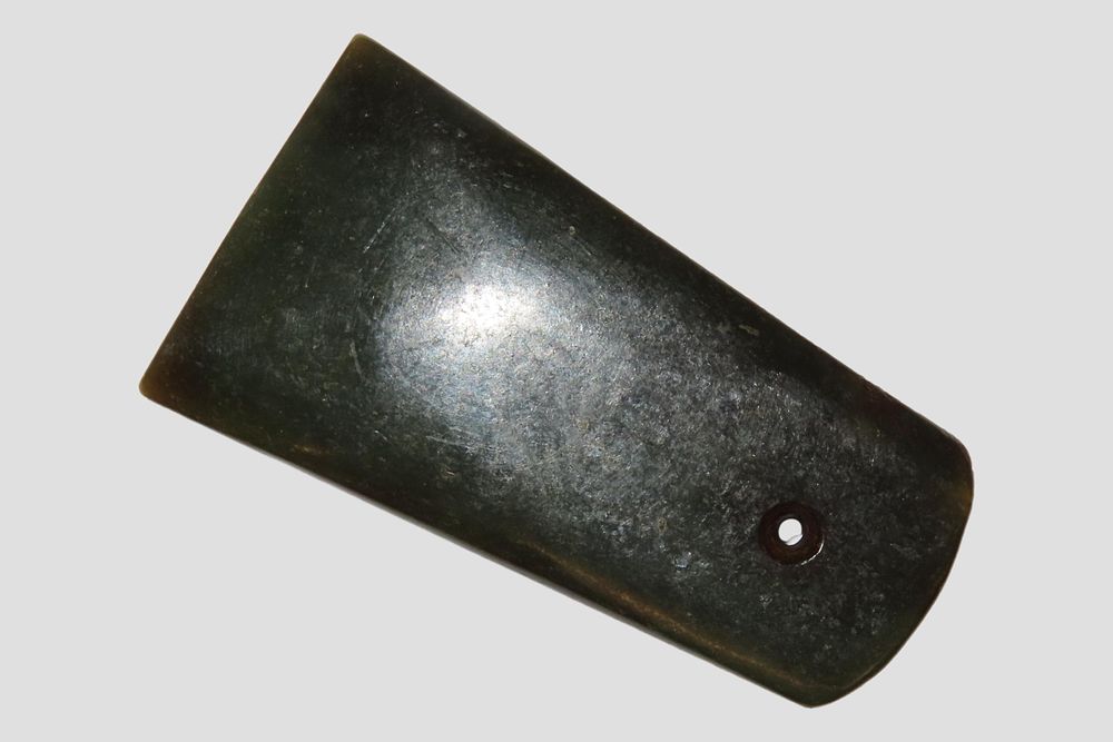 2 3/4" Neolithic Chinese Pendant, Jade/Jadeite, Semi-Translucent