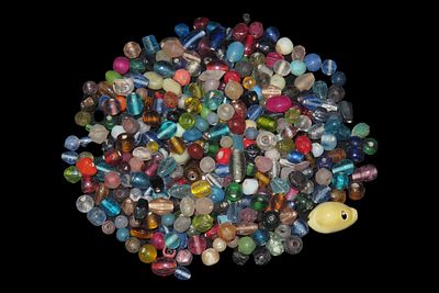 Lot of Early Historic Glass Trade Beads, Oregon