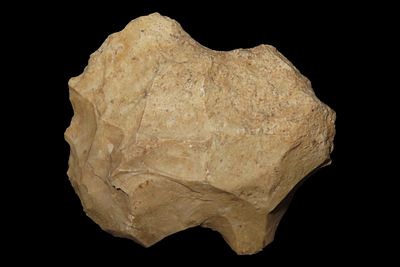 3 3/8" Flint Axe/Notched Hoe, Kaolin Flint, Found in Randolph Co., Illinois, Ex. Kimbrell