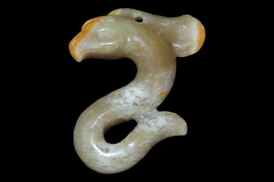 Ancient Chinese Hongshan Culture Jade Effigy Carving/Pendant, West Liao River Basin 