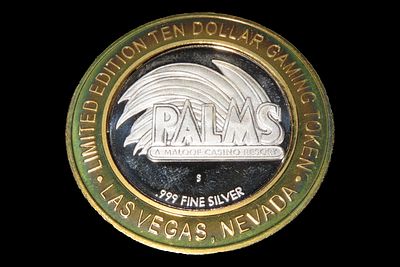 1 oz .999 Fine Silver Limited Edition $10 Las Vegas Gaming Token